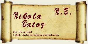 Nikola Batoz vizit kartica